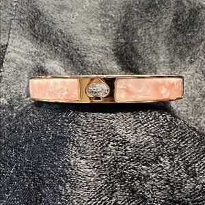 Kate Spade Gold Bracelet with Pink marbled Inlays